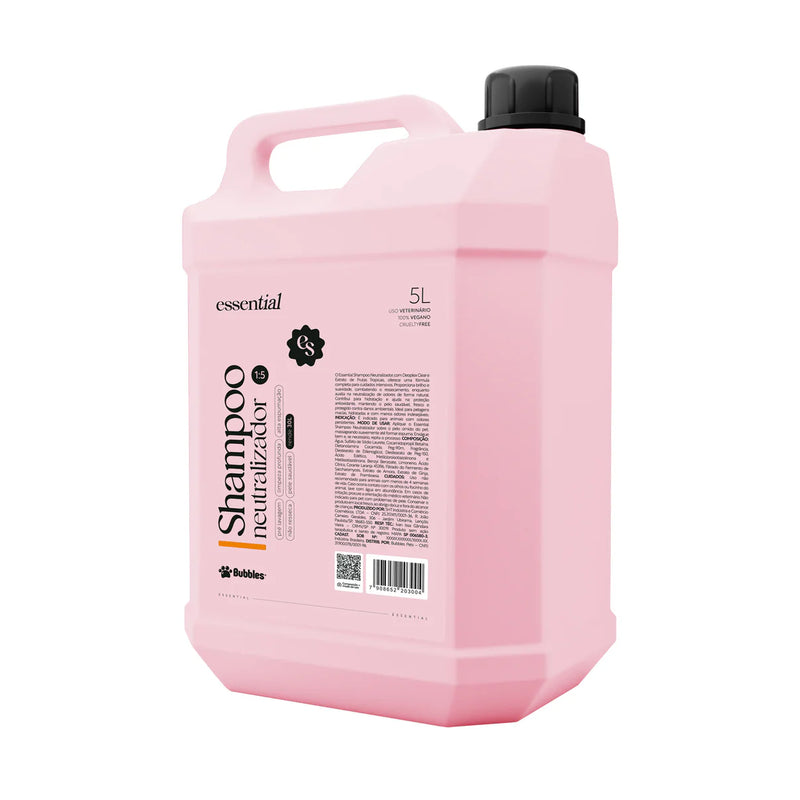 Shampoo Pet Neutralizador de Odores Essential 5L 1:5 Cães Banho e Tosa Bubbles