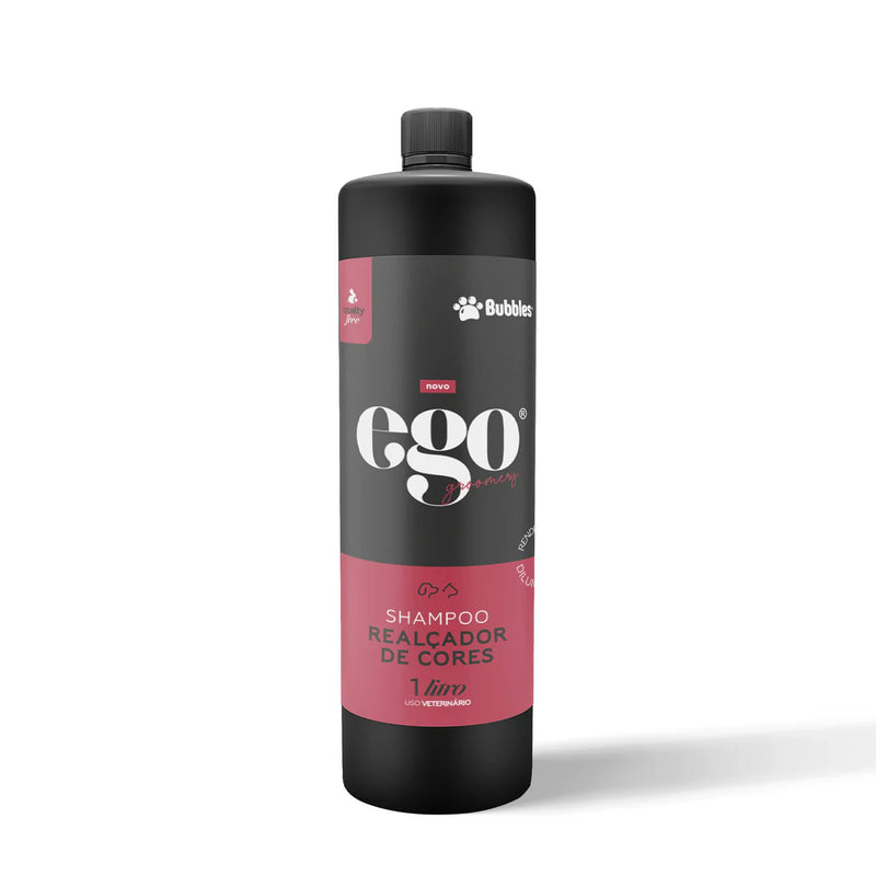 Shampoo Pet Realçador De Cores Pro (Ego) 1L 1:10 Cães e Gatos Banho e Tosa Bubbles