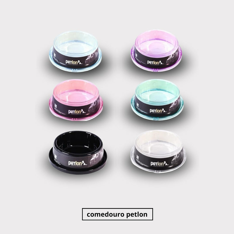 Comedouro Transparente AntiFormiga Cães e Gatos Petlon – 1,25L