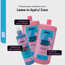 Leave-In Pet Açaí Com Coco Summer Líquido 300ml Cães Gatos Banho e Tosa Bubbles