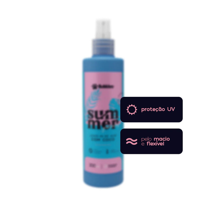 Leave-In Pet Açaí Com Coco Summer Líquido 300ml Cães Gatos Banho e Tosa Bubbles
