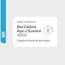 Deo Colônia Pet Açaí Com Guaraná Summer 300ml 30ml Cães e Gatos Banho e Tosa Bubbles