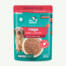 Sachê Natural Ragu Cães Sabor Carne com Legumes 80g Pet Delícia