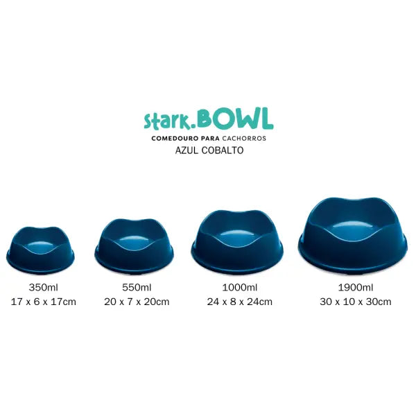 Comedouro para cachorro Stark.BOWL 350ml 550ml 1000ml 1900ml Atóxico Antiderrapante Fácil de limpar –  Stark Pet