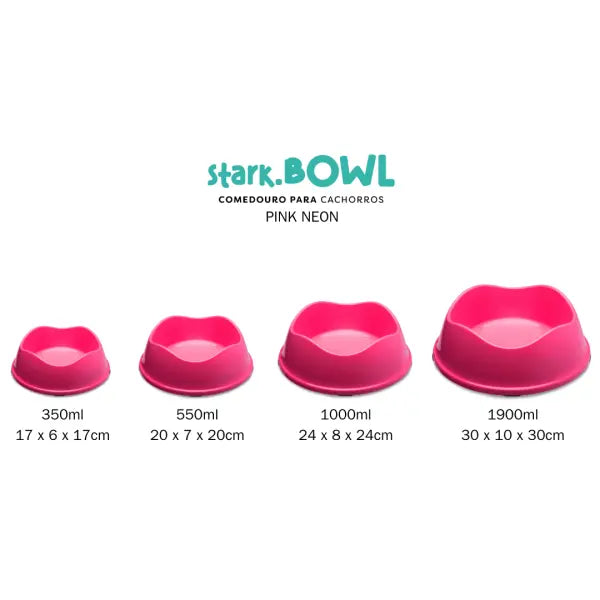 Comedouro para cachorro Stark.BOWL 350ml 550ml 1000ml 1900ml Atóxico Antiderrapante Fácil de limpar –  Stark Pet