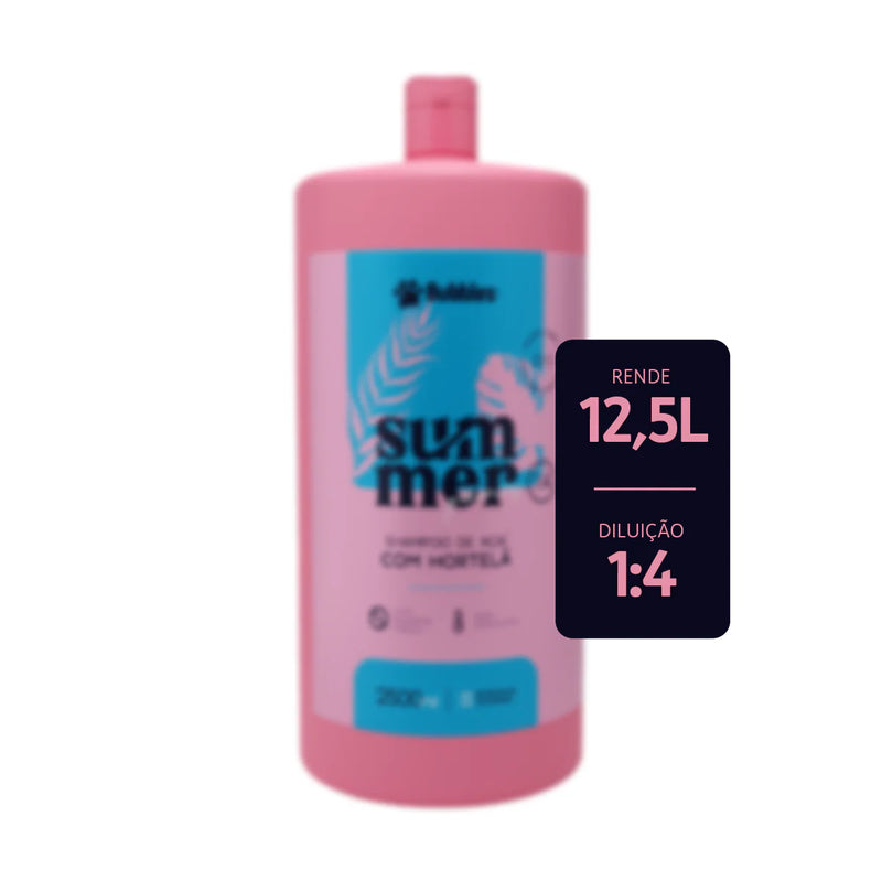 Shampoo Pet Açaí Com Hortelã Summer 2,5L 1:4 Cães e Gatos Banho e Tosa Bubbles