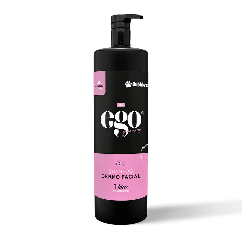 Shampoo Pet Dermo Facial Pro (Ego) 1L Cães e Gatos Banho e Tosa Bubbles