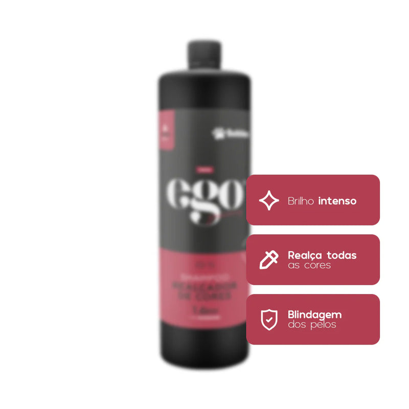 Shampoo Pet Realçador De Cores Pro (Ego) 1L 1:10 Cães e Gatos Banho e Tosa Bubbles