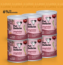 Kit 6 Unidades Pet Delícia Filhotes Papinha de Frango 320 g Cães